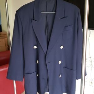 Navy blue double breasted blazer